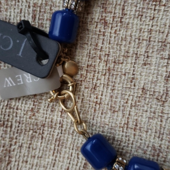 J.Crew Blue bead And crystal necklace NWT - Picture 3 of 9